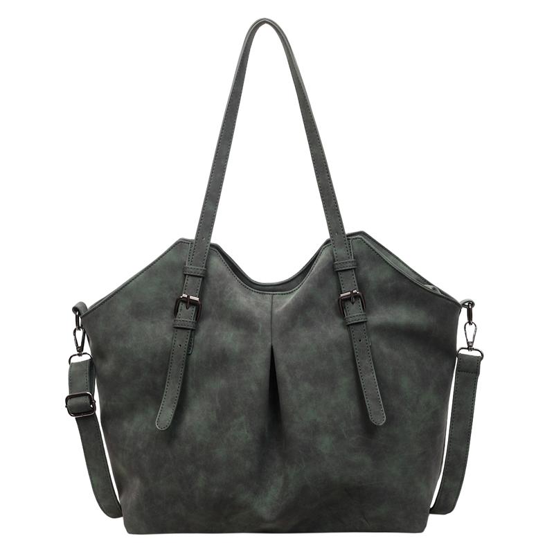 High Quality Women's Bag Urban Trend Style Shoulder Bag Matte Leather Adjustable Shoulder Bag Versatile Casual Large Capacity Commuter Zipper Handbag