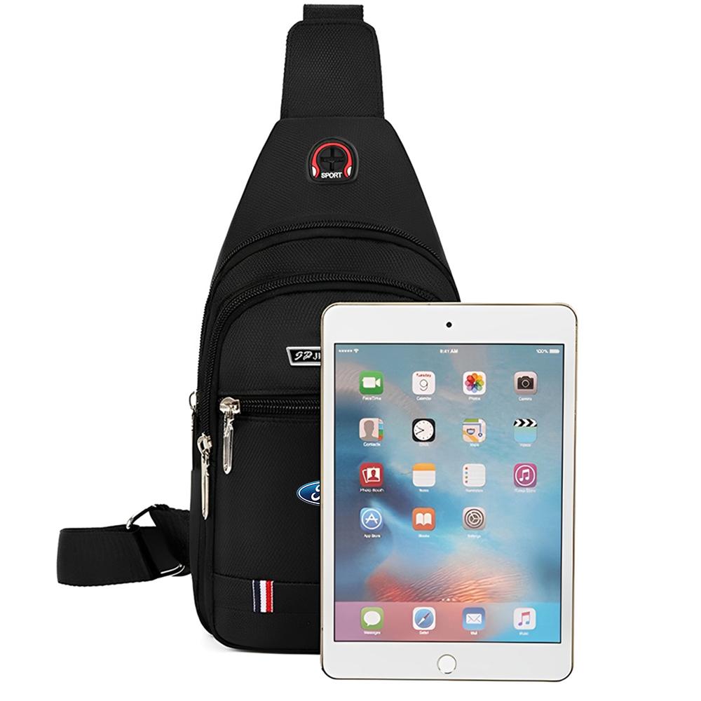 AAAMS1 Men Chest Bag Outdoor Handbags Waist Bag With Headphone Hole For Ford Ranger S-Max Focus Galaxy Mondeo Transit Tourneo Mustang