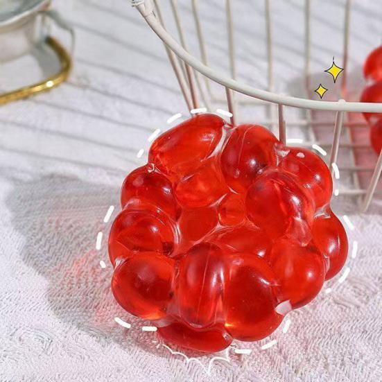 1/4Pcs Shapeable Bead Filled Stress Ball Anxiety Stress Relief Beaded Ball Squeeze Toy Portable Travel Soft TPR Textured Ball Sensory Fidget Toy