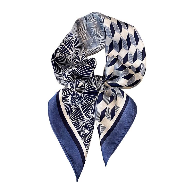Four Seasons 70X70CM Kerchief  Print Small Silk Scarves Fashion Style Sunscreen Headcloth Popular Beach Travel Square Scarf