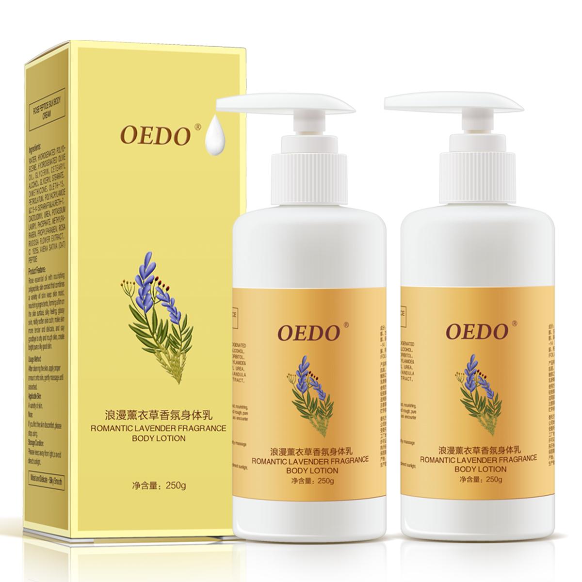 

Лосьон для тела OEDO с лавандой, отбеливающий и увлажняющий кожу, успокаивает сухую кожу, увлажняет кожу, гладкую и яркую 2pcs