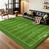 Green Soccer Field Indoor Rug Soft Nonslip Carpet For Living Room Play Area Hallway Home Party Decor Valentine'S Day Gift