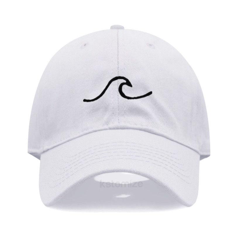 Men'S Baseball Cap Women'S Washed Cotton Waves Embroidery Embroidery Dad Hat Sport Golf Caps For Man Sun Hats Dropshipping
