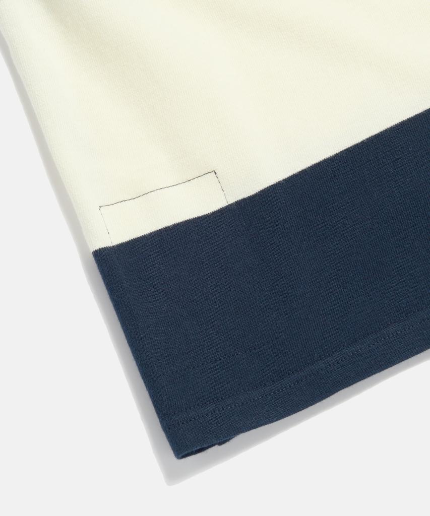 ESPIONAGE Big Border Rugby L/S Tee Navy