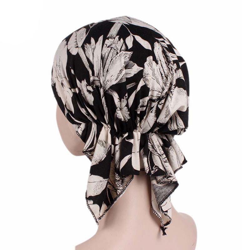 Women Muslim Turban Cancer Chemo Cap Stretch Wrap Beanie Head Scarf Cover Hats