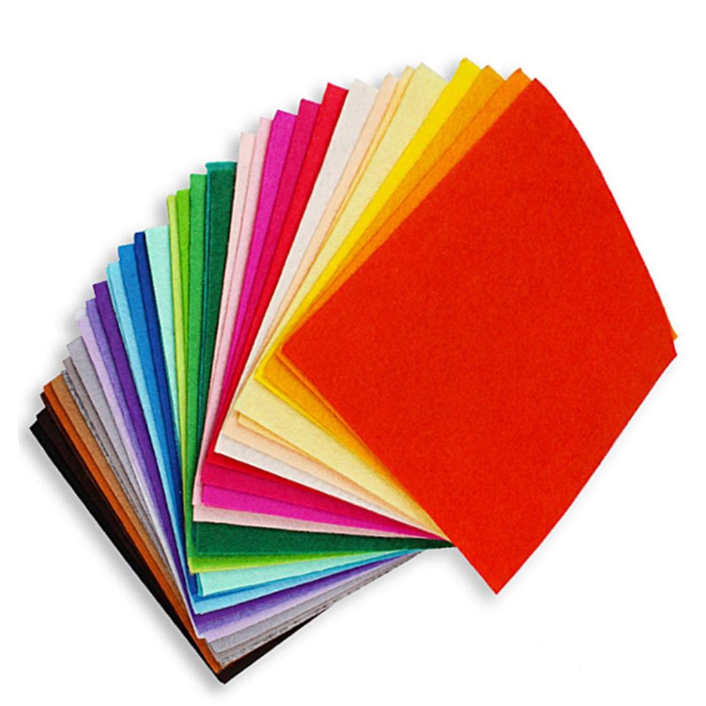 KINOKINO Colored Felt Fabric Nonwoven Sheets Craft Felt Mats 40 30cm X 1mm (40 Colors, Sheets, 30cm, Thick)