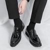 Scarpe Formale da Uomo in Pelle Stile Classico Mocassini Slip-On Punta Tonda Traspiranti Antiscivolo Scarpe da Lavoro Vestito Matrimonio Ufficio Casual
