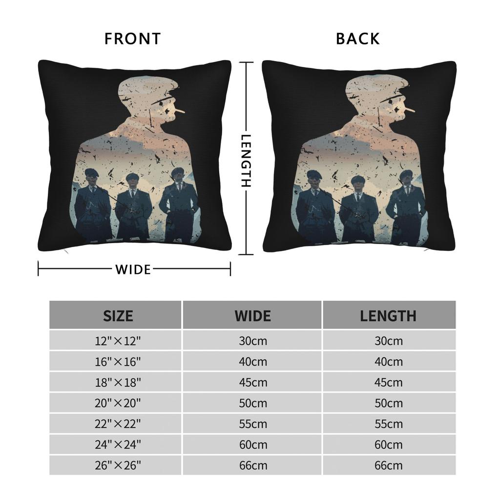 P-Peaky Blinders Tommy Shelby Pillowcase Printing Polyester Cushion Cover Gift Throw Pillow Case Cover Home Square 45*45Cm
