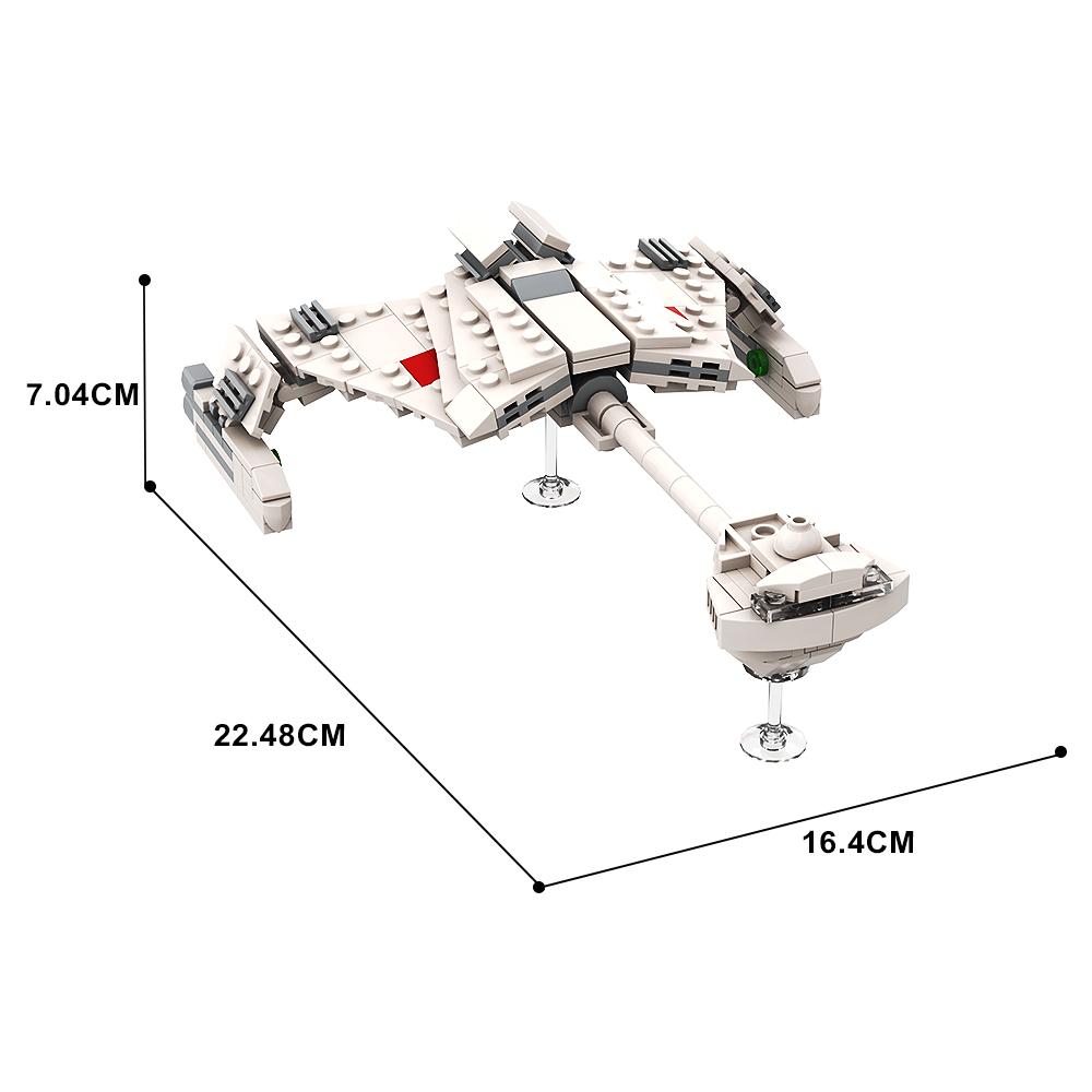 Gobricks MOC Klingon D7 Nave da Battaglia Crociera Modello Blocchi di Costruzione Giocattoli Educativi Set Astronave Mattoncino Per Bambino Regalo di Compleanno
