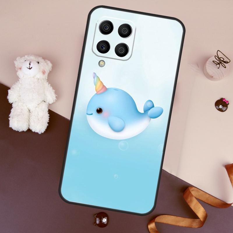 Cute Sea Narwhal Quotes Case For Samsung Galaxy M13 M54 M34 M14 M56 M36 M16 M31 M11 M53 M12 M32 M52 M35 M55 M15 M06