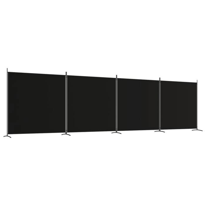 VidaXL Room Divider 4 Panels Folding Room Separator Privacy Screen Partition Decoration Living Room Black 350285