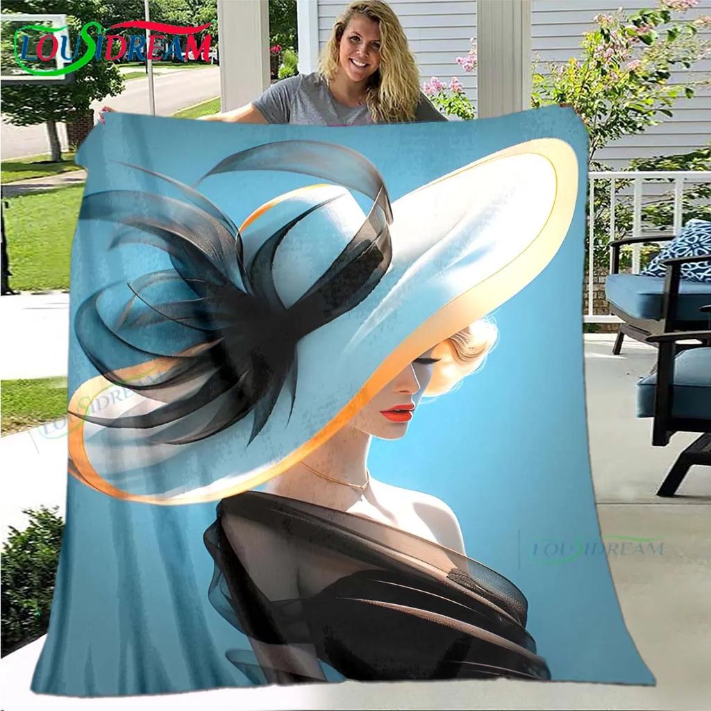 Fashion New Woman-Sexy Pattern Blanket Flannel Thin Blanket Portable Home Travel Office Lunch Break Blanket Birthday Gift