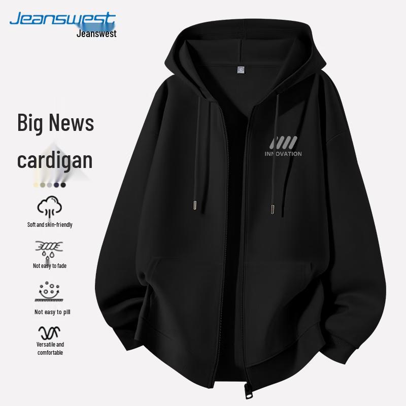 

JEANSWEST Men s Hooded Full-Zip Sweatshirt 3XL