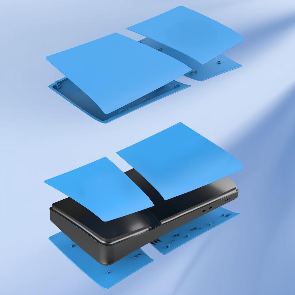 Replacement Case for PS5 Pro Digital Edition Lightweight and Available In 5 Colors - Impact-Resistant, (Sky Blue)