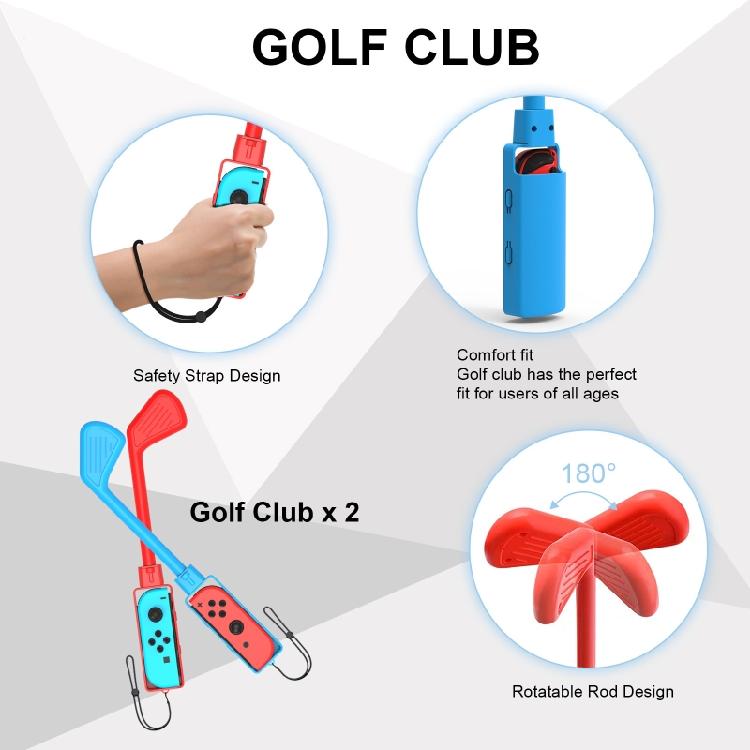 12PCS Switch Sports Include Comfort Grip Tennis Racket Golf Club Sword Leg Strap
