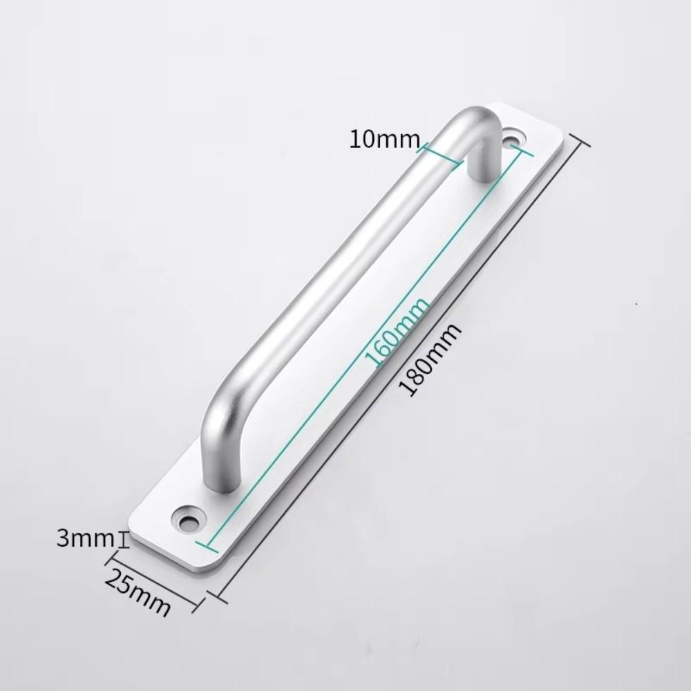 180mm/210mm Length Sliding Door Handle Double Hole Aluminum Alloy Non Perforated Door Handle Durable Smooth Punch-free Pulls