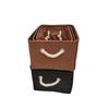 Set of 3 Multi-Color Linen Storage Baskets for Entrances, Underwear, and Clothing