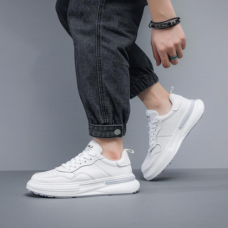 Men's board shoes white shoes panda shoes genuine leather casual violence bear versatile trend Wenzhou shoes