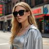 Premium Oversized Sunglasses UV400 Protection Ideal for Driving, Unisex, Face-Slimming Design 5367