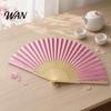 Lightweight Bamboo Fan Chinese Style Silk Folding Fan, Ribs Decorative Handheld Summer Cooling Portable Party Favors for Men Women Wooden