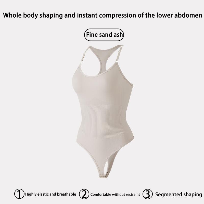 Body-shaping Vest with Back Support and Thong-style Fastening Postpartum Slimming Bodysuit