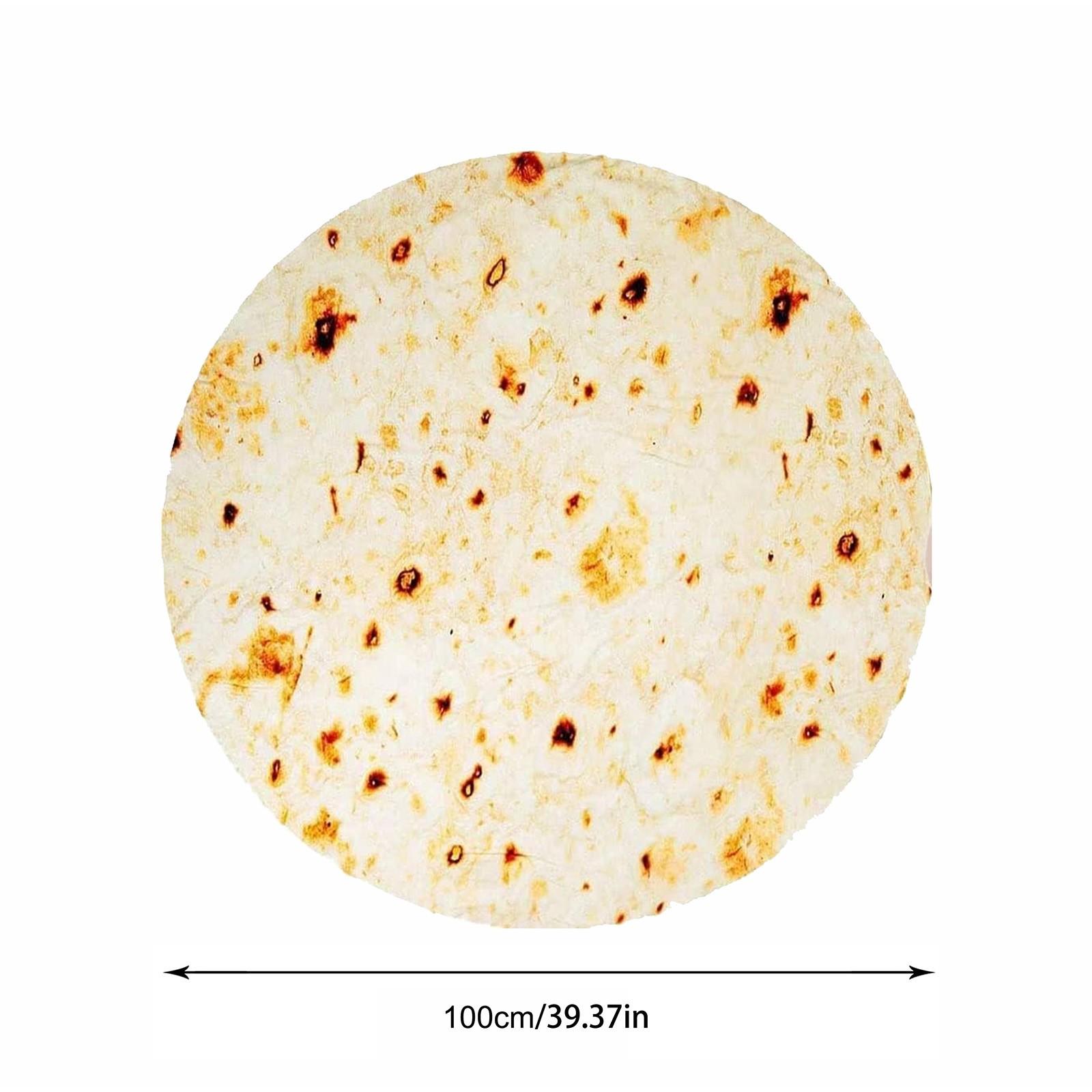 

Одеяло-обертка Tortilla Wrap, мягкое круглое одеяло для тепла или украшения, новинка, забавные реалистичные одеяла-блины для взрослых 100x150cm