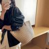 Bolsa de ombro feminina de grande capacidade, bolsa de palha trançada de verão, bolsa de mão fashion feminina de luxo, bolsa de praia, bolsa de compras de Bali