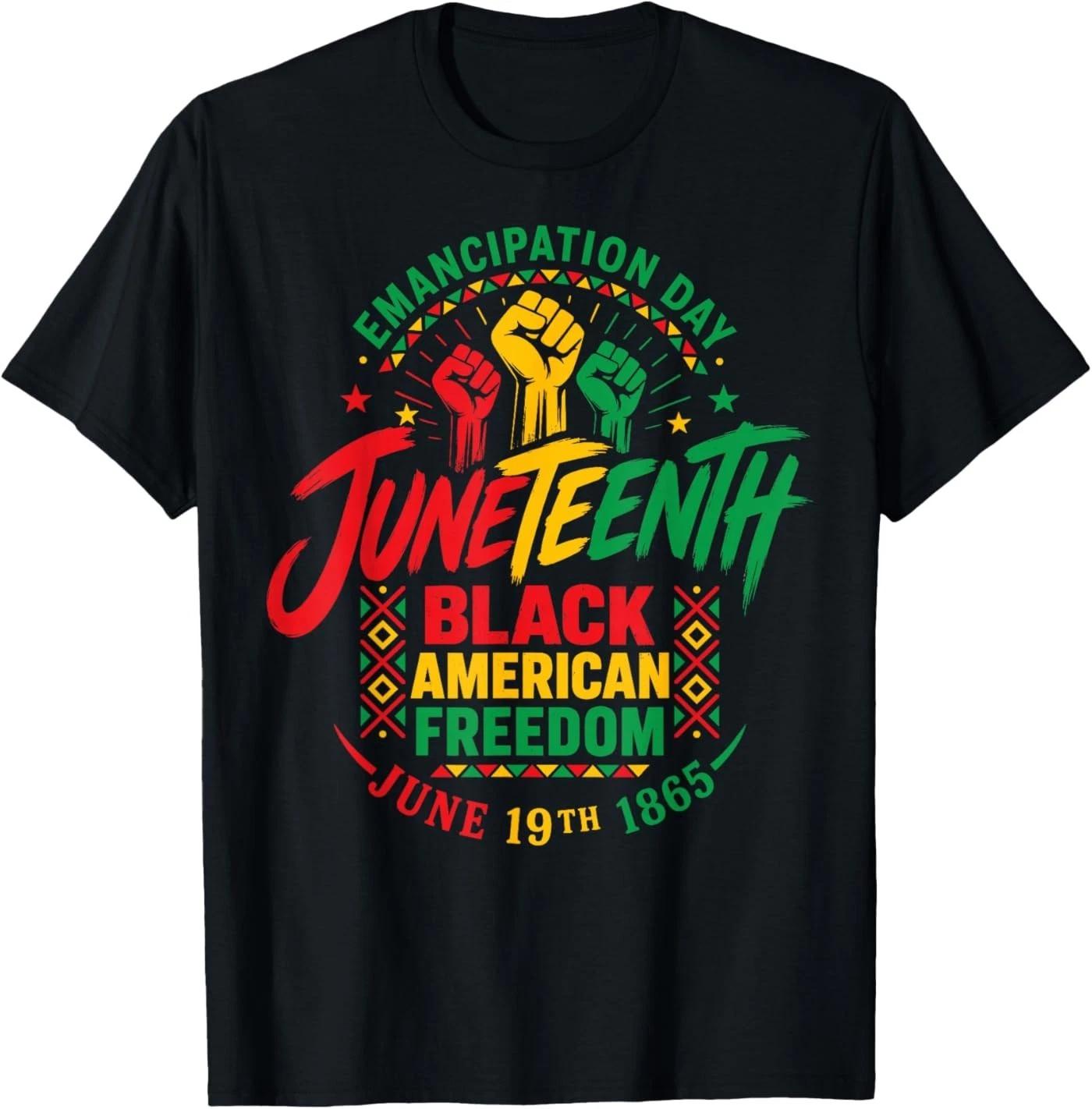 Juneteenth African 1865 American Freedom Black History T-Shirt XL
