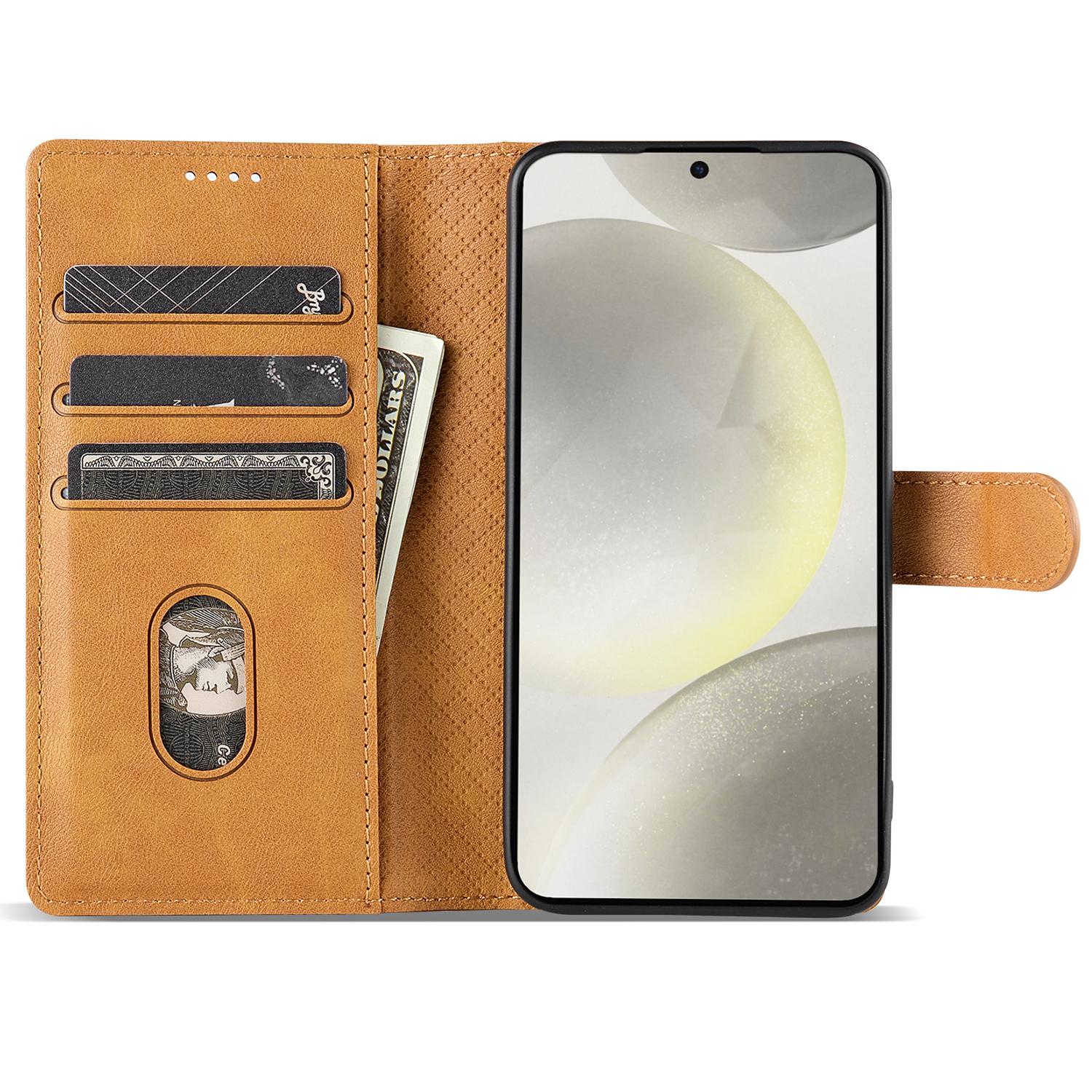 

N.BEKUS CSJ-001 For Samsung Galaxy A26 5G Stand Case PU Leather Wallet Phone Cover Brown