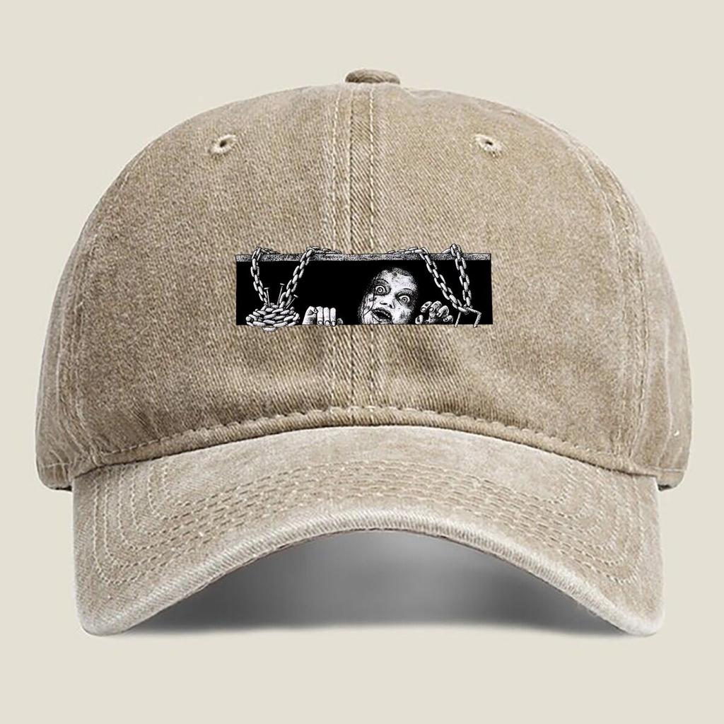 Chained Figure Art Fashion Washed Baseball Cap Hat Outdoor Activities