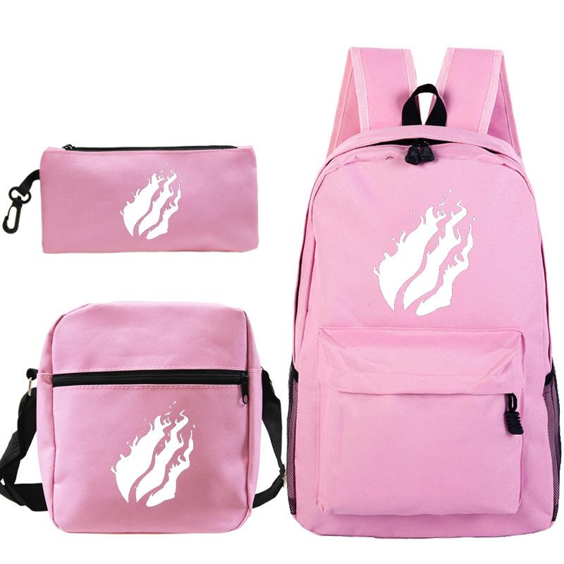 Backpack Casual Student Schoolbag Small Shoulder Bag Pencil Bag Three-piece Set