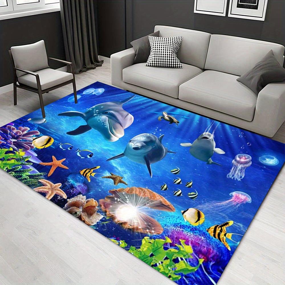 

1pc 1481491830Pattern Carpet, Area Rug For Living Room Bedroom Room Bed Chair Laundry Entryway Corridor Yard Non-slip Outdoor Camping Rug Fl 60cm by 90cm