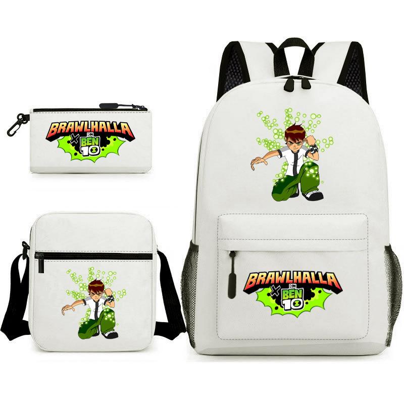 New Hacker Junior Starry Sky School Bag Three-piece Set 10 Heat Transfer Personalized Backpack Leisure Bag