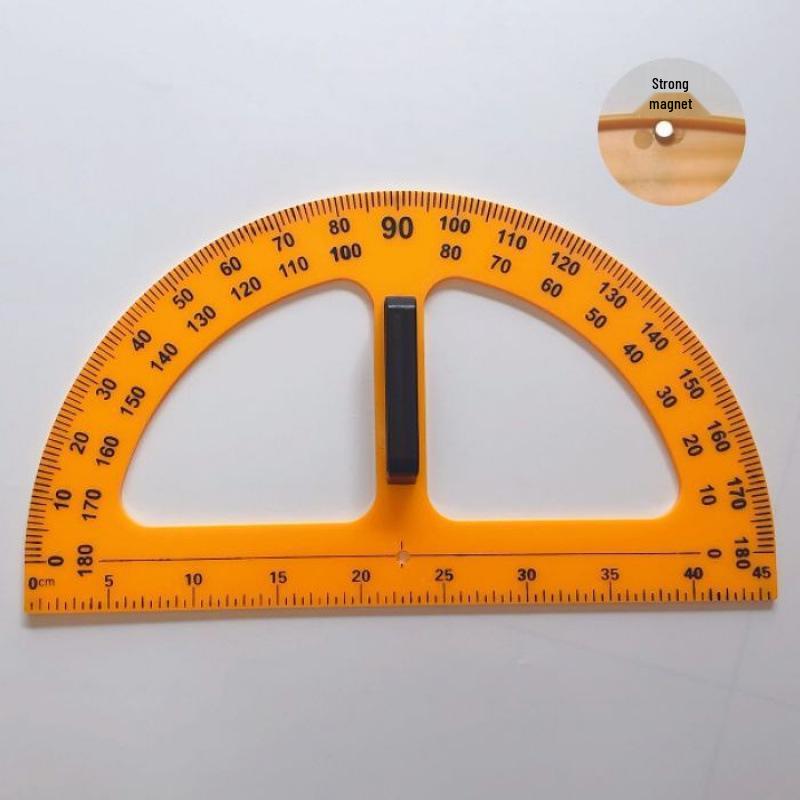 Magnetisches Lehrer-Set: Winkel, Lineal, Winkelmesser mit Griff