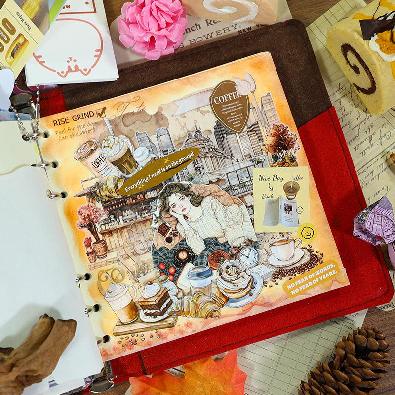 Cross-Border European & American Character Planner Stickers: Die-Cut PET Adhesive Tape Box
