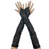 1pair Reflective Sequins Gloves Glitter Long Gloves Comfortable Breathable Glove for Costume Parties