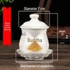 Coppa per Acqua per Altare Buddista in Ceramica di Loto con Mantra della Grande Compassione - Tazza per Offerte a Guanyin
