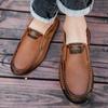 Pantofi Casual din Piele Mărime Mare pentru Bărbați Pantofi din Piele cu Talpă Moale pentru Conducere Leneșă Acoperire Picior Piele Naturală Mocasini pentru Tată