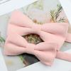 Mens Super Soft Downy Suede Parent-Child Bowtie Set Macarons Solid Color Classic Design Cute Butterfly Red Green Blue Pink Tie