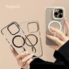 Solid Color Magnetic 17Promax Premium IPhone Case, Compatible with 16 and 13 Models, Drop-proof Frame, Soft, Transparent, High Quality