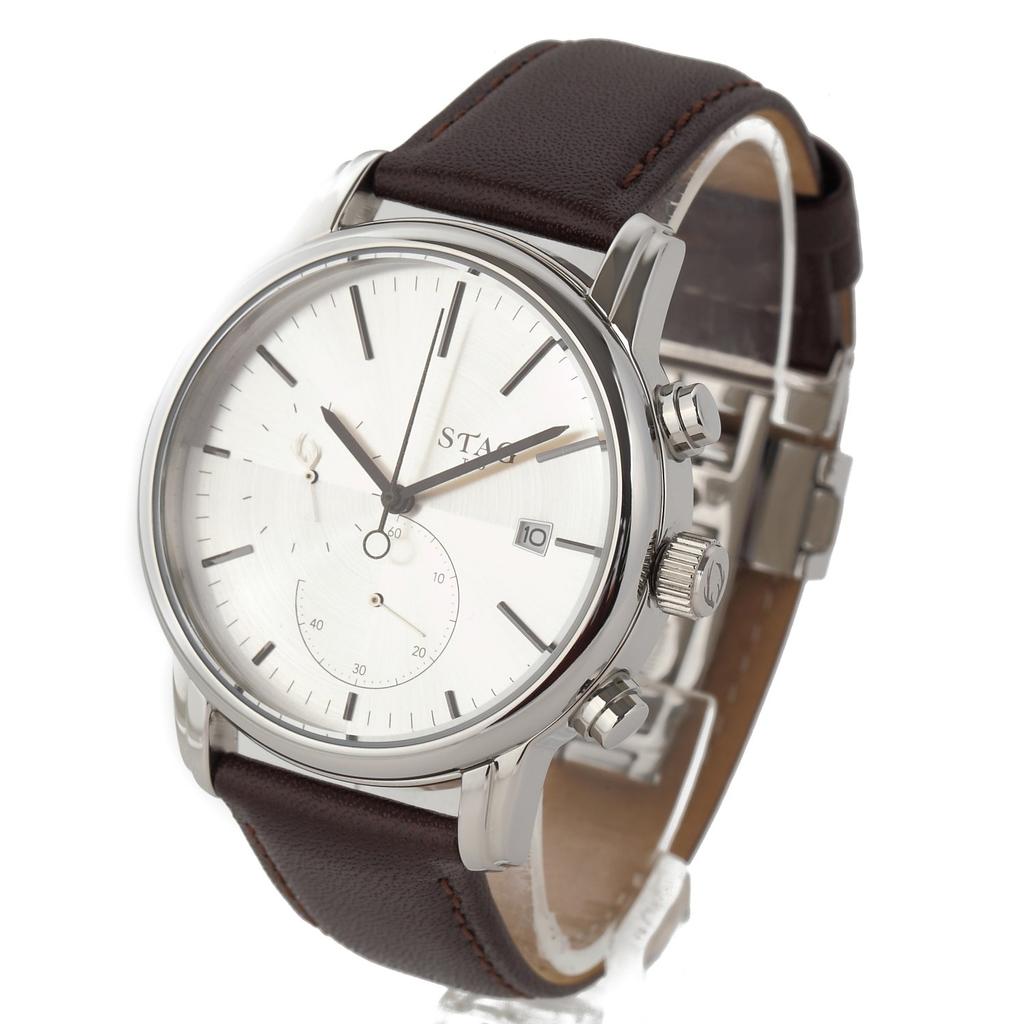 STAG TYO JAPAN Chronograph Wristwatch Japan Quartz Calfskin Leather STG021S1