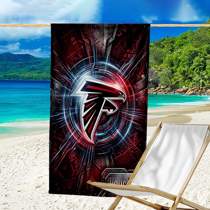 Custom Name Beach Towel Atlanta-Falcons Rise Up Beach Towel, Soft Microfiber, Gift for Her/Him, Birthday, for Pool, Beach, Travel, Fan gifts