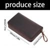 Leather Fountain Pen Case 10 Section Zippered Pencil Bag Fountain Pens Storage Pouches For School Office Supplies