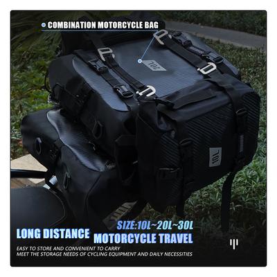 Motorcycle Waterproof Tail Bag Travel Outdoor Dry Luggage Pack Bag 10L 20L 30L Motorbike Luggage Backpack Motorcycle Seat Bags