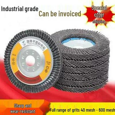Yi Feng Thickened Stainless Steel Flap Disc, Angle Grinder Polishing Disc for Woodworking, 100 Grit Sandpaper Flap Wheel.