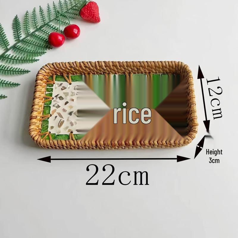 

Панси с рожками Ротанговая плетеная ракушка Тарелка Корзина для хранения