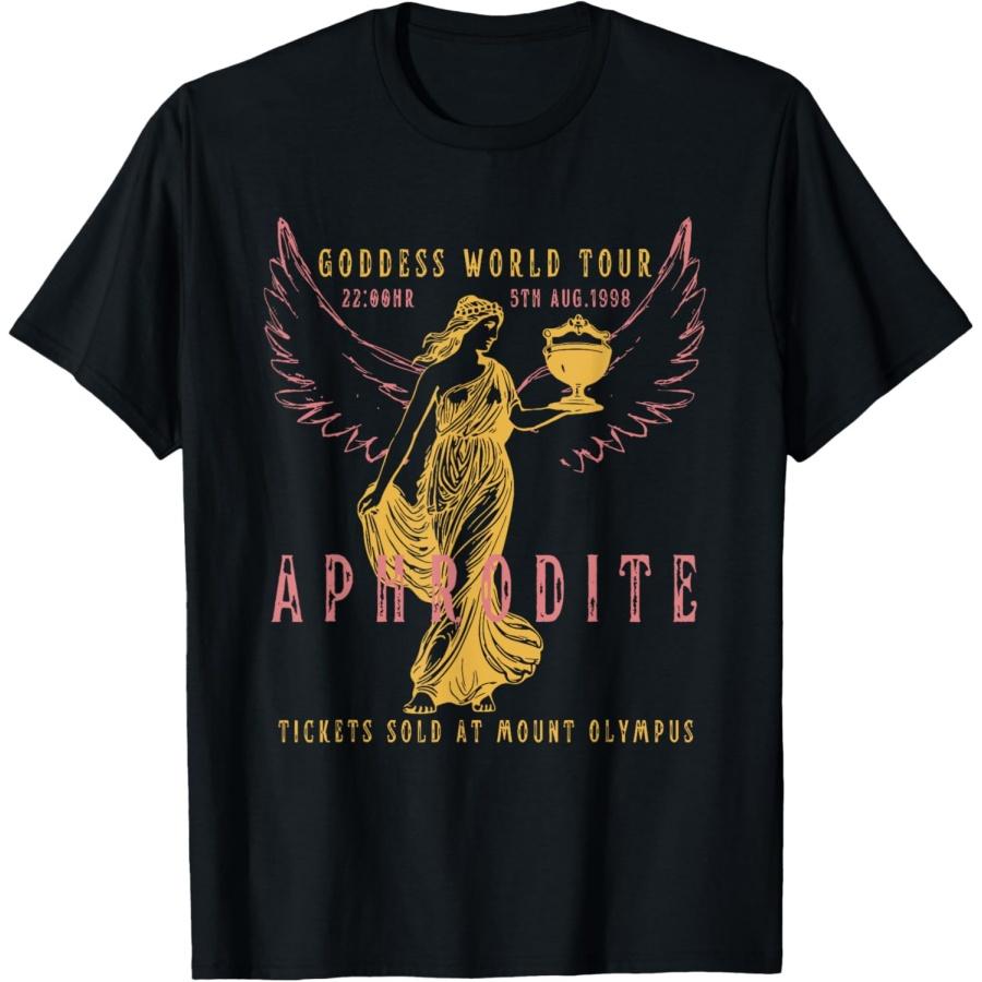 

Aphrodite Goddess World Tour Distressed Band Dark Academia T-Shirt XXXXXL чорний