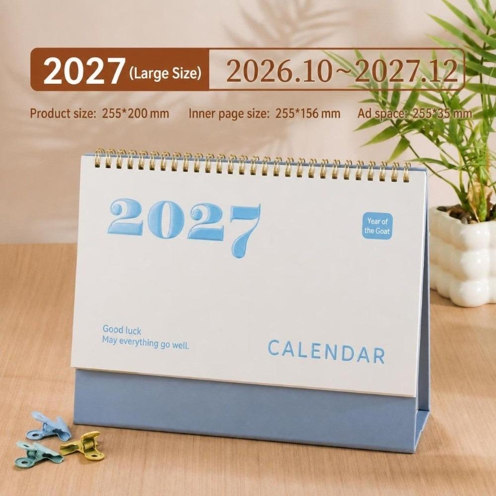 Minimalist Desktop Calendar 2027 Self-Discipline Tracker New Desk Calendar  Workspace