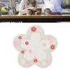 Flower Pattern Coasters Heat Insulation Coaster AntiSlip Cup Mats Tabletop   Prevent Furniture Damage(Pink )