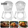 Chicken Roaster Rack Metal Rack, Heavy Duty Vertical Poultry Stand, Can Beer Holder Placement for Whole Grilling And BBQ Accessories Tool